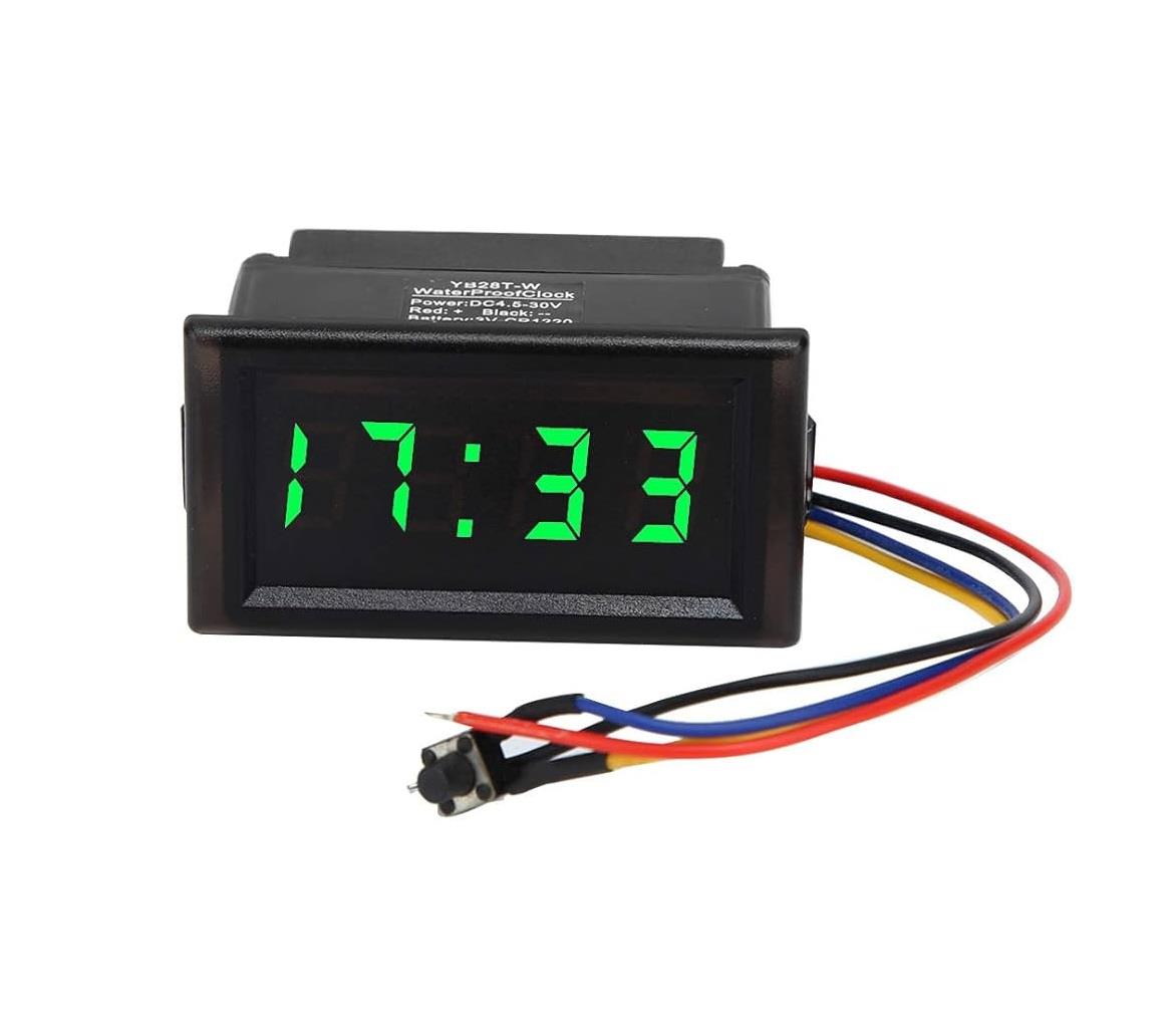 YB28T-W Su Geçirmez Saat Yeşil Panel Tipi