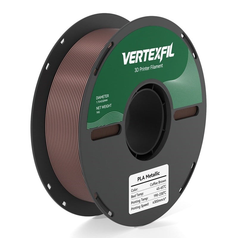 VERTEXFIL Metallic PLA Filament Kahverengi 1.75mm 1Kg
