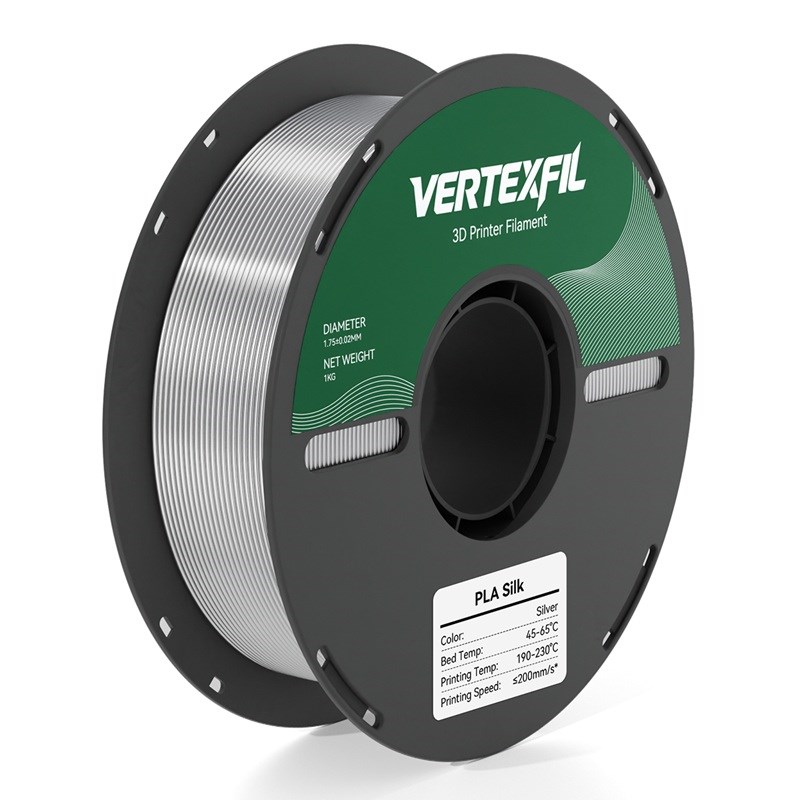 VERTEXFIL Silk PLA Gümüş Filament 1.75mm 1Kg
