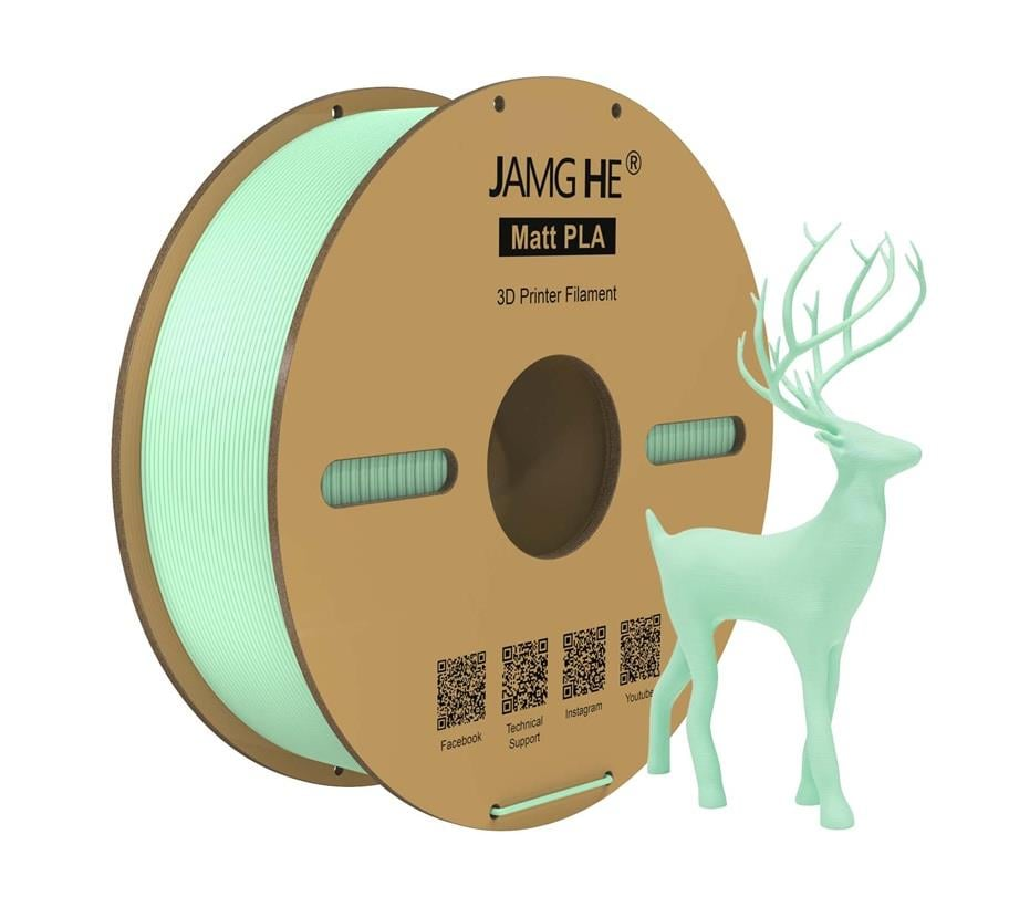 JAMG HE Matt PLA - Mat PLA Filament Yeşil 1.75mm 1Kg