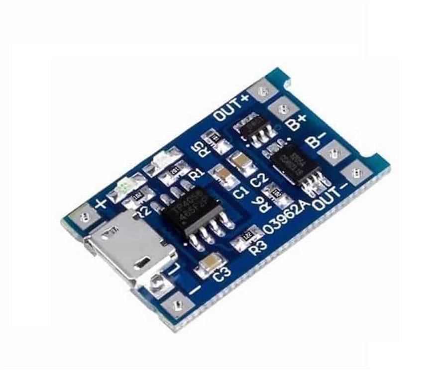 TP4056 1s 3.7v 1a Lipo pil Korumalı Şarj Modülü