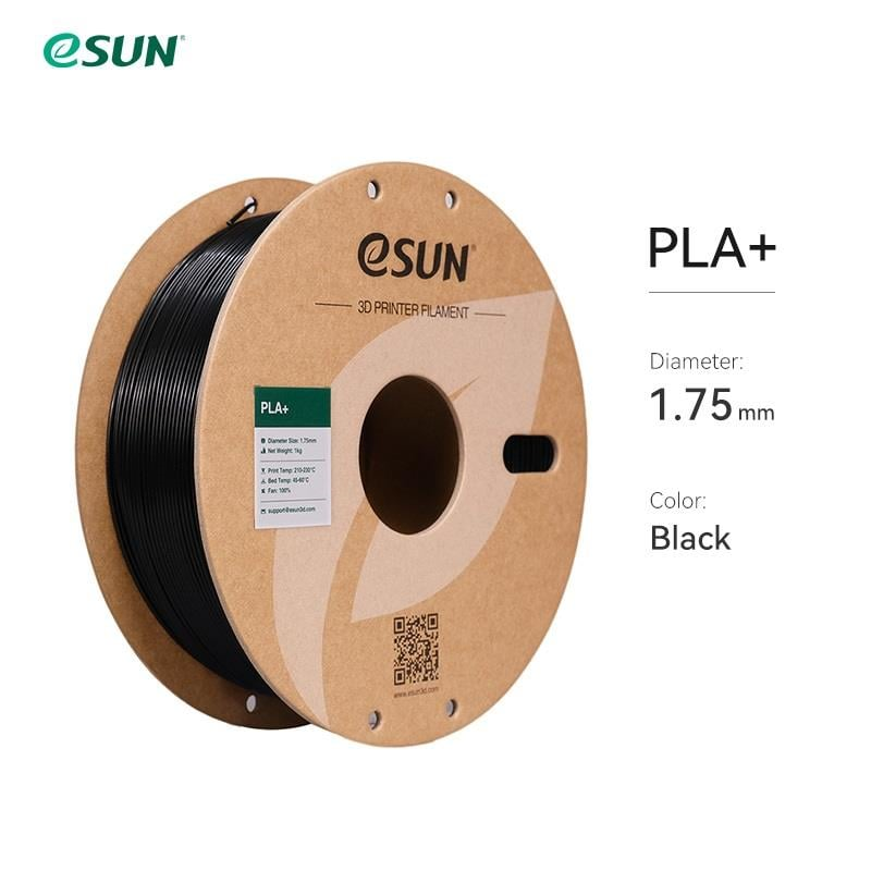 eSUN PLA+ Plus Siyah Filament 1.75mm 1Kg