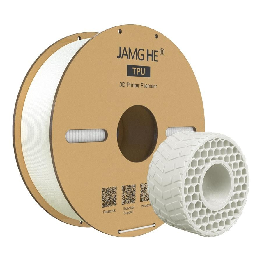 JAMG HE TPU Flex Esnek Filament Beyaz 1.75mm 1Kg