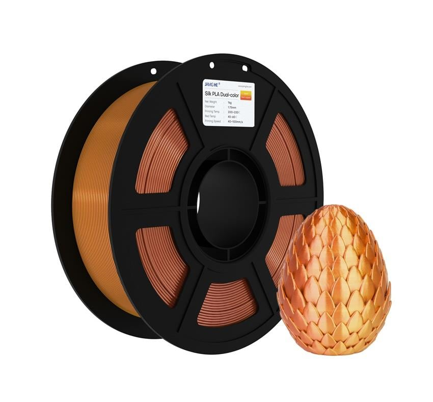 JAMG HE Çift Renkli Silk PLA Altın Bakır Filament 1.75mm 1Kg