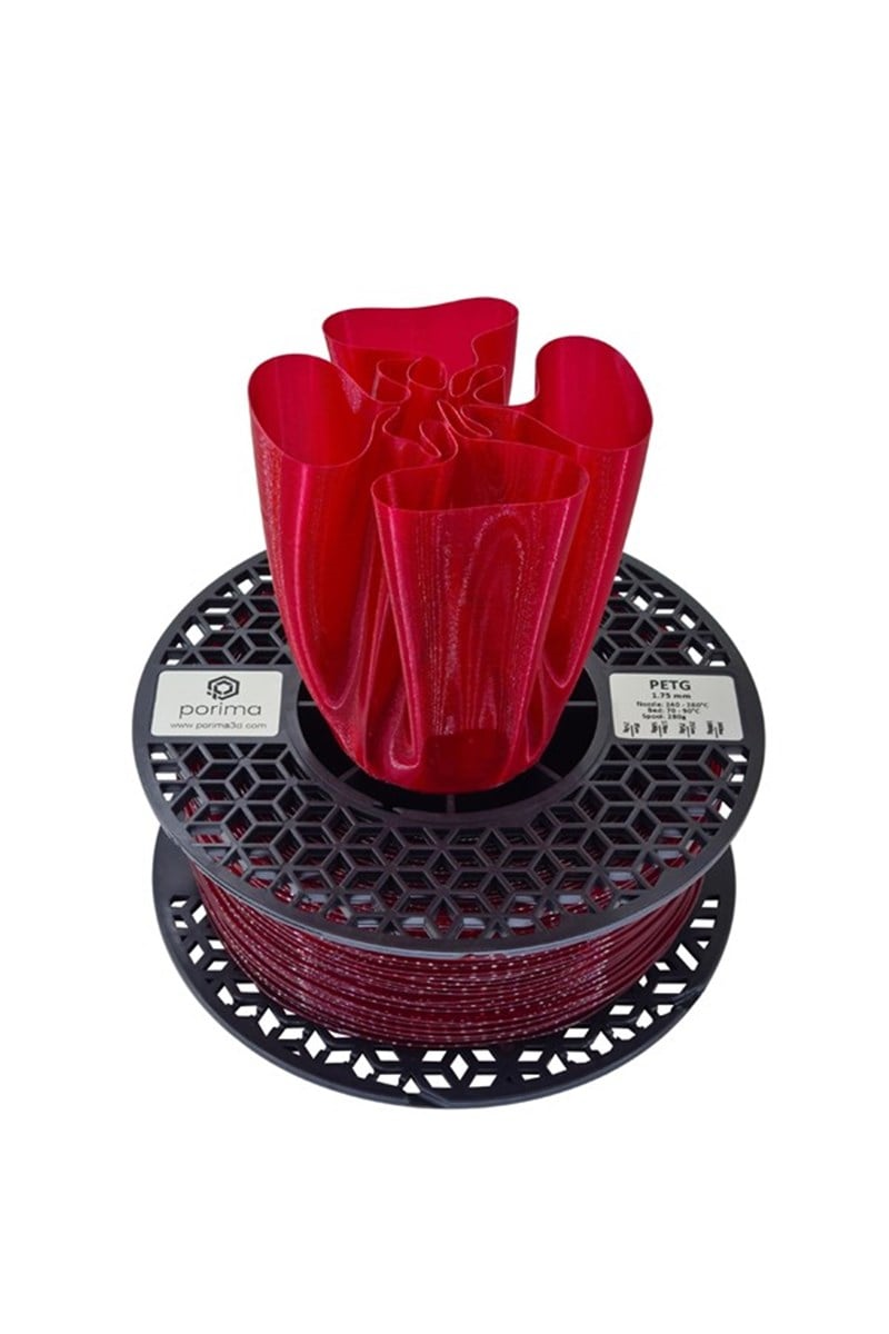 Porima PETG Transparan Şarap Kırmızı Filament 1.75mm 1Kg