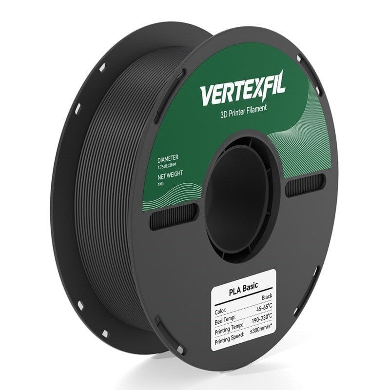 VERTEXFIL PLA Basic Filament Siyah 1.75mm 1Kg