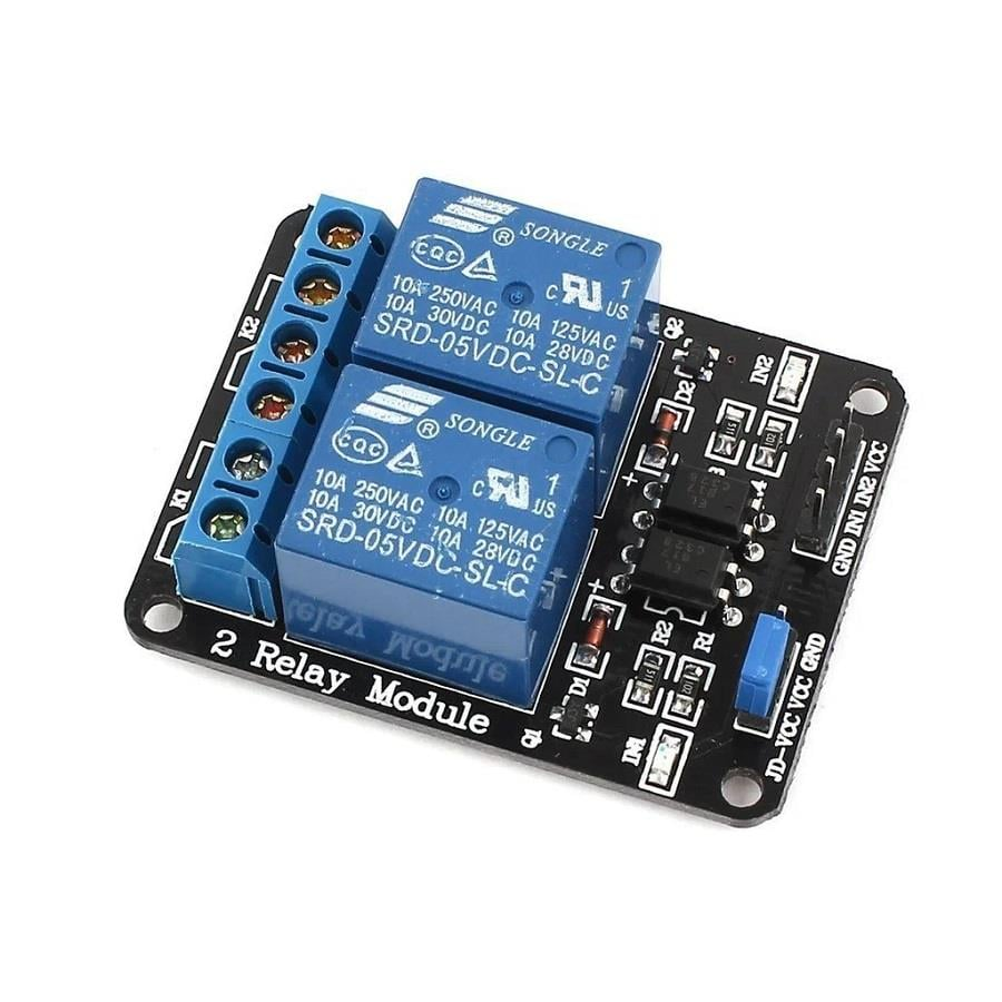 5V 2 Kanal Röle Kartı Siyah Pcb
