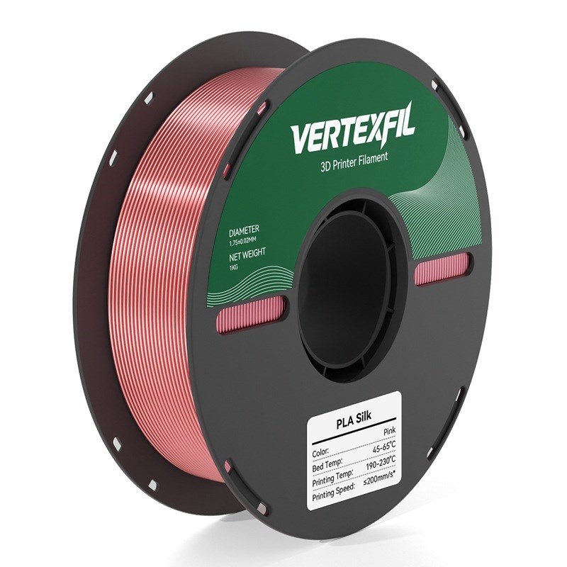 VERTEXFIL Silk PLA Pembe Filament 1.75mm 1Kg