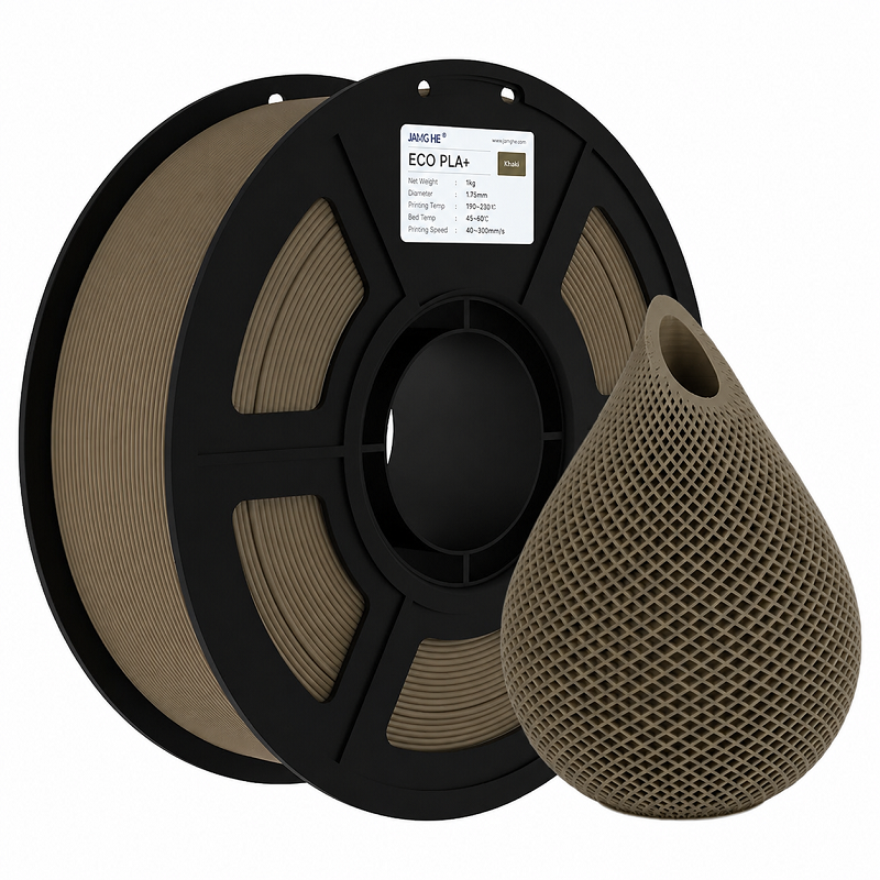 JAMG HE Eco PLA+ Plus Filament Haki 1.75mm 1Kg