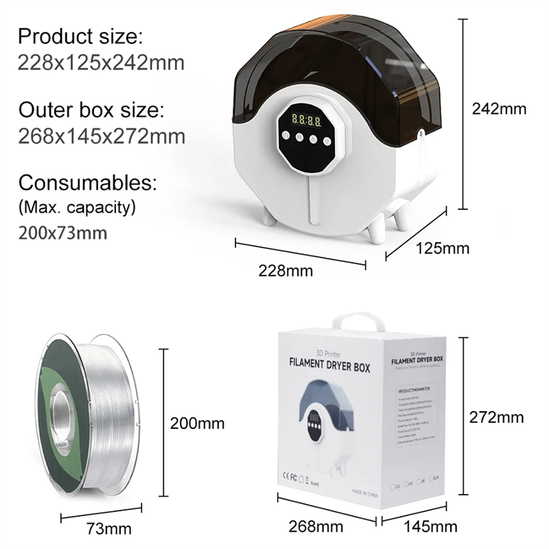 eBOX Filament Saklama Kutusu Filament Dry Box | Uygun Fiyat ve Aynı Gün ...