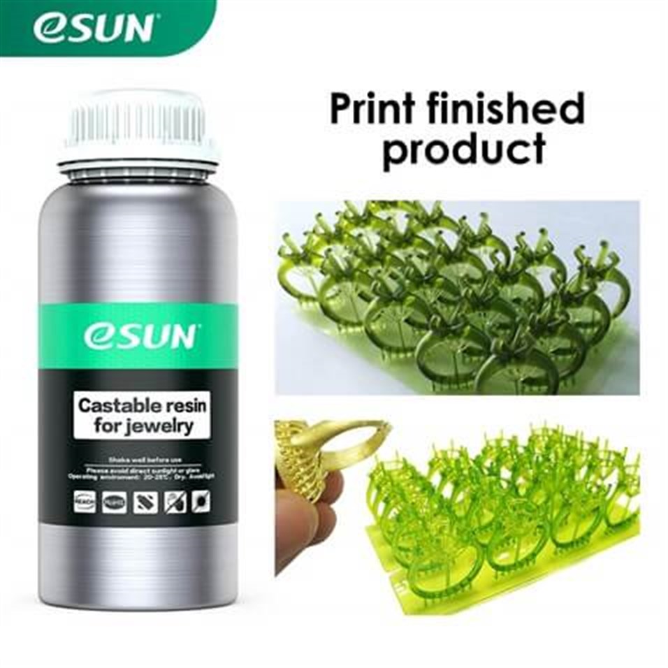 Esun Jewelry Castable Resin Green - Yeşil Uv Kuyumcu Döküm Reçine 1lt