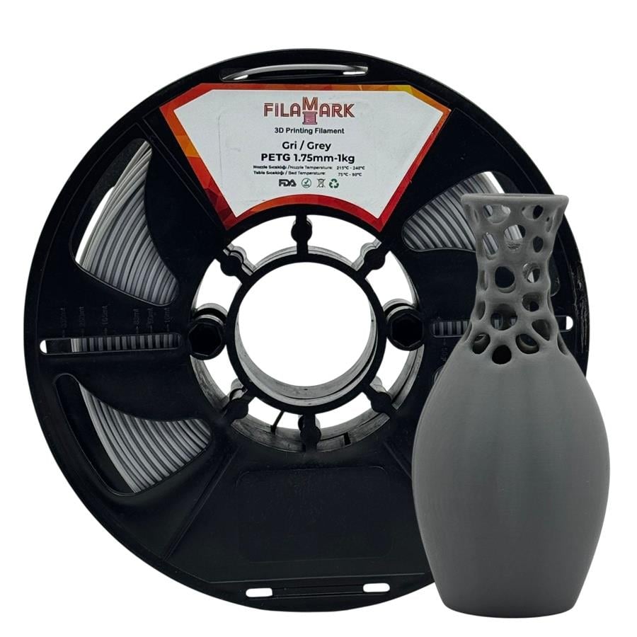 FilaMark PETG Filament Gri 1.75mm 1Kg