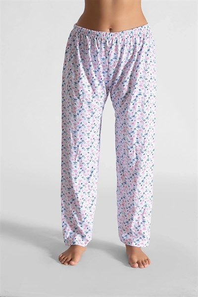 Seher Yıldızı  Kadın Emprime İki İplik Düz Pijama – %100 Pamuk Rahat Ev Giyimi SKD0023