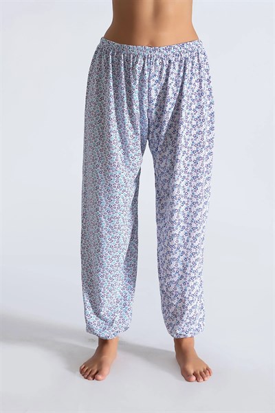 Seher Yıldızı  Kadın Emprime Pijama Altı – Lastikli Pamuklu Rahat Ev Giyimi SKD0065