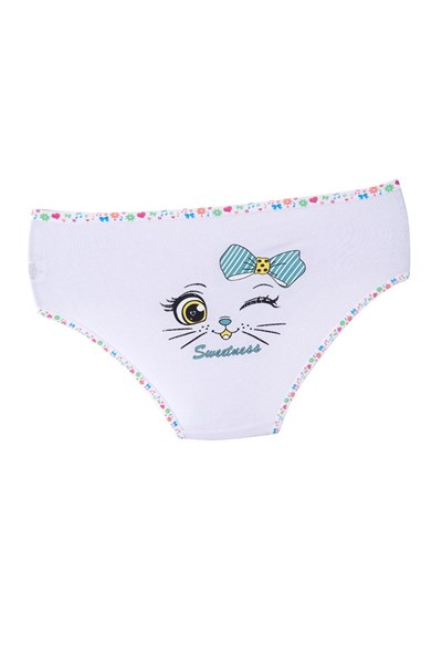 Tutku  Kız Çocuk Elastanlı Arkası Baskılı Slip Külot TKC0833