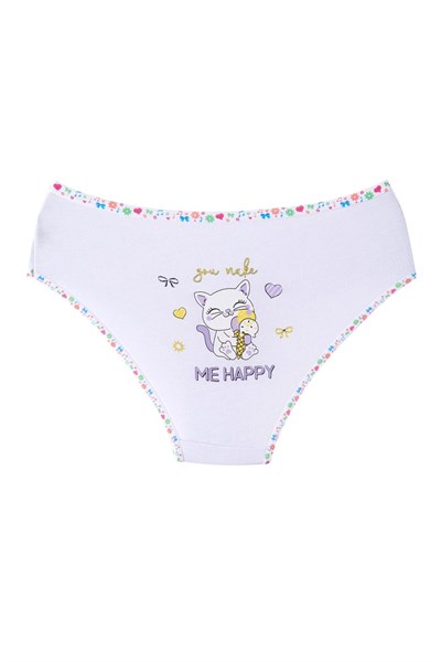 Tutku  Kız Çocuk Elastanlı Arkası Baskılı Slip Külot TKC0833