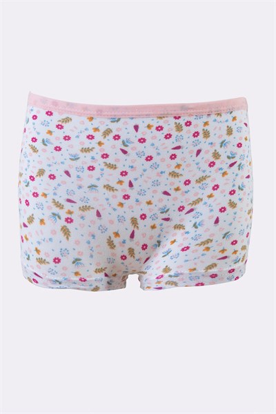 Tutku  Kız Çocuk Pamuklu Elastanlı Desenli Boxer Şort TKC0849