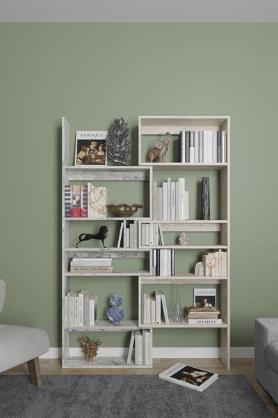 Aden Flat Dekoratif Kitaplık Dekoratif Kitaplık - Mermer & Traverten Desen