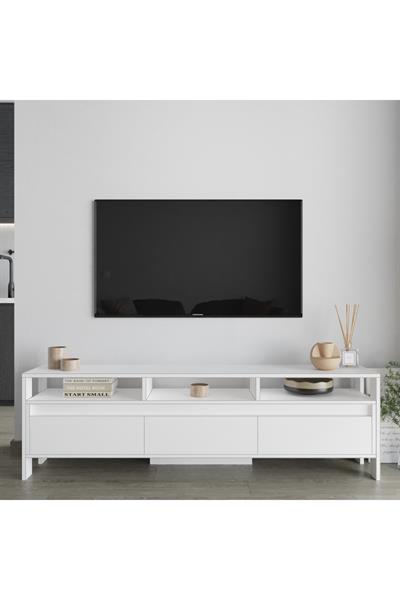 Atlas 3 Kapaklı Tv Ünitesi 160 cm - Beyaz