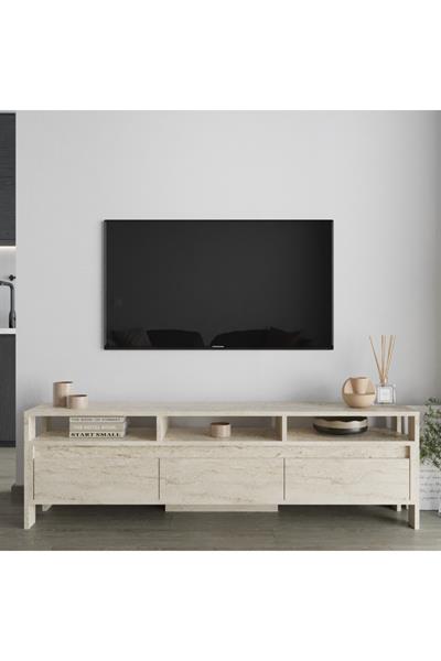 Atlas 3 Kapaklı Tv Ünitesi 160 cm - Traverten Desen