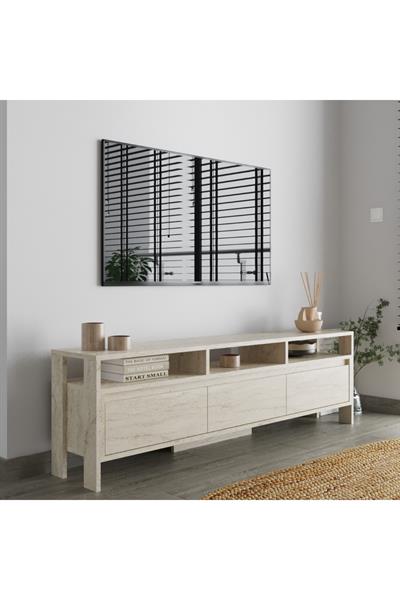 Atlas 3 Kapaklı Tv Ünitesi 160 cm - Traverten Desen