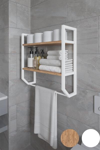 Aura Banyo Rafı Çok Amaçlı Düzenleyici Raf Ünitesi 90 cm - Atlantik Çam