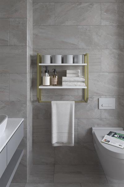 Aura Banyo Rafı Çok Amaçlı Düzenleyici Raf Ünitesi 90 cm - Beyaz