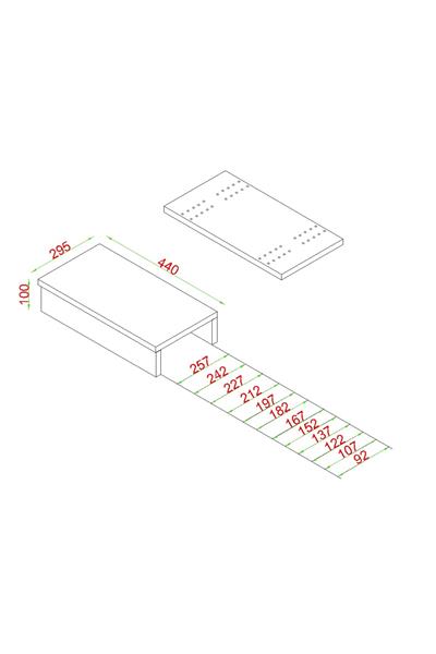 Boston Kol Üstü Sehpa Koltuk Yanı Sehpa Ayarlanabilir Tepsi Dekoratif  Koltuk Sehpası 29 cm - Traverten Desen
