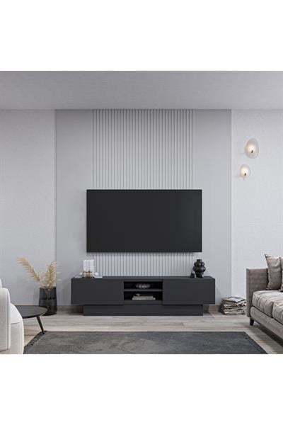 Liva Tv Sehpası Bazalı 160 cm - Antrasit