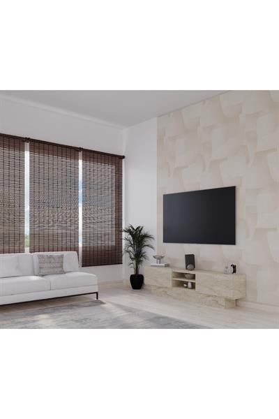 Liva Tv Sehpası Bazalı 160 cm - Traverten Desen