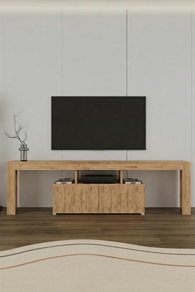 Loki 2 Kapaklı Raflı Tv Ünitesi 180 cm - Atlantik Çam