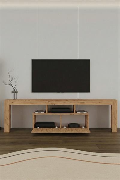 Loki 2 Kapaklı Raflı Tv Ünitesi 180 cm - Atlantik Çam