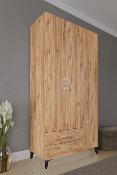 Mavera 3  Kapaklı 2 Çekmeceli Gardrop, Atlantik Çam, 90 cm