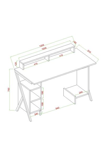 Milano Çalışma Masası 120 cm - Atlantik Çam