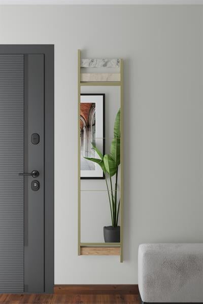 Miya Duvara Monte Boy Aynası - Gold