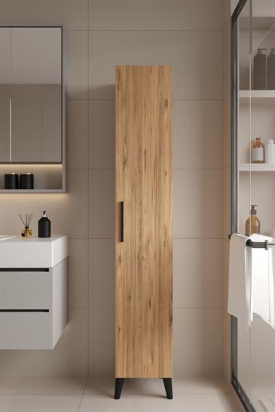 Mundo Tek Kapılı Banyo Dolabı Çok Amaçlı Dolap - Atlantik Çam