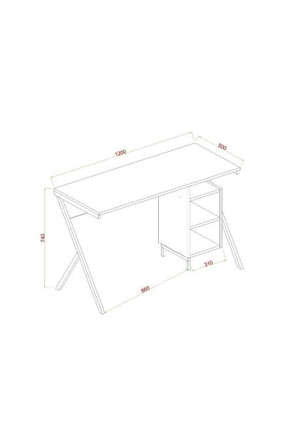 Rio Metal Ayaklı Çalışma Masası - Antrasit