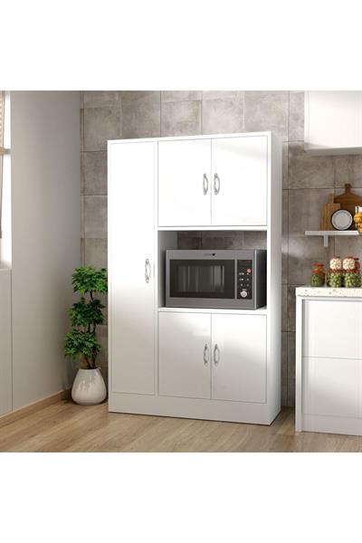 Riva 5 Kapaklı, Fırın Bölmeli Çok Amaçlı Dolap Mutfak & Banyo Dolabı, Beyaz