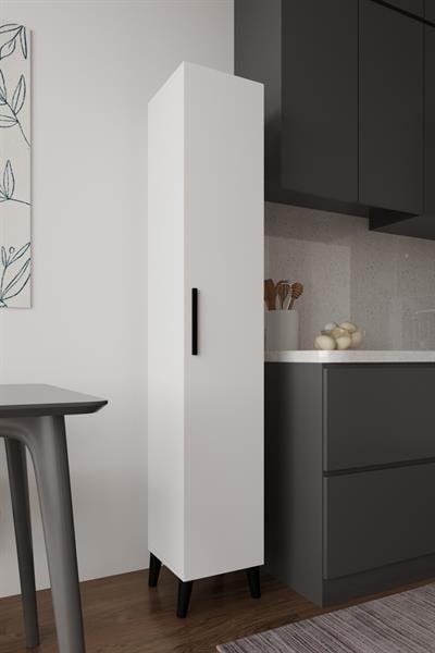 Sırma Tek Kapılı Banyo Dolabı Çok Amaçlı Dolap - Beyaz