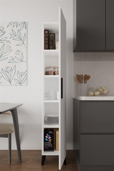 Sırma Tek Kapılı Banyo Dolabı Çok Amaçlı Dolap - Beyaz