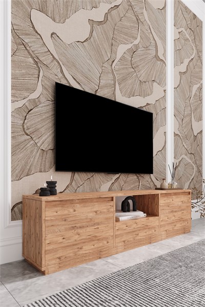 Vanguard 3 Kapaklı Tv Ünitesi 160 cm - Atlantik Çam