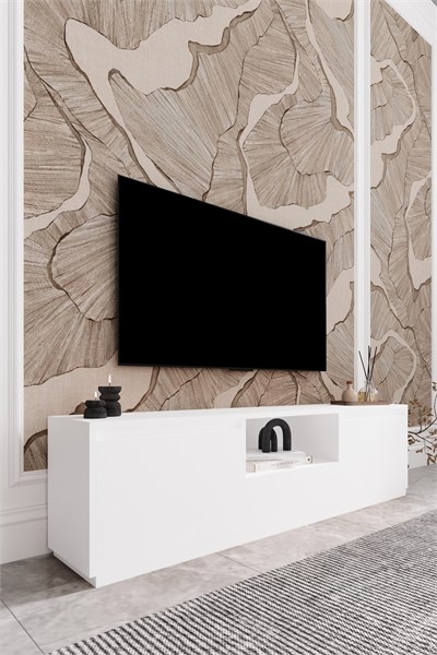 Vanguard 3 Kapaklı Tv Ünitesi 160 cm - Beyaz