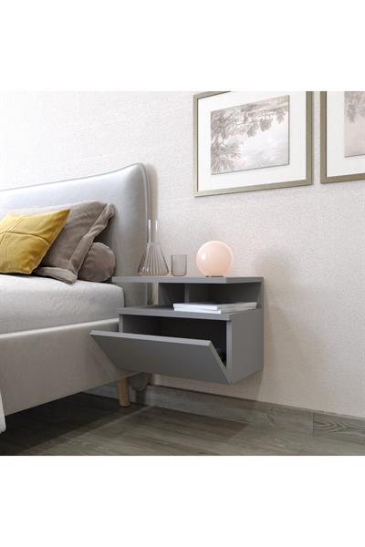 Venüs Komodin  Duvara Monte  45 cm - Sis Gri