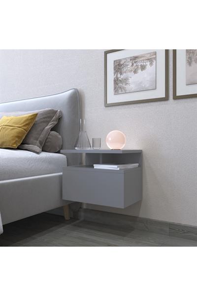Venüs Komodin  Duvara Monte  45 cm - Sis Gri