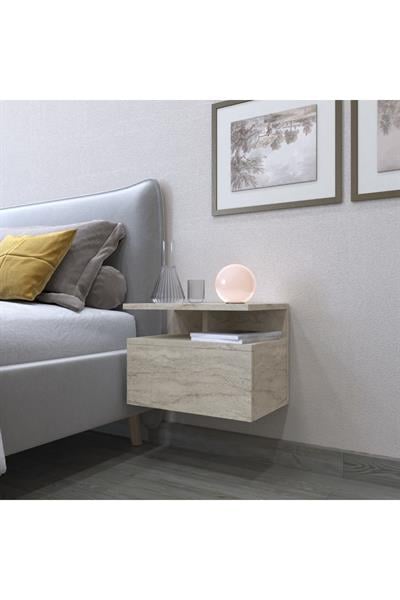 Venüs Komodin Duvara Monte 45 cm - Traverten Desen
