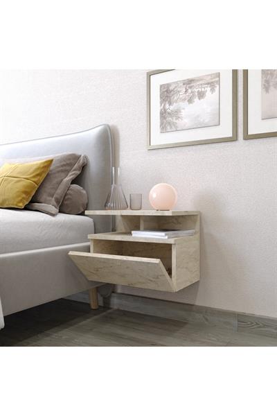 Venüs Komodin Duvara Monte 45 cm - Traverten Desen