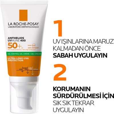  Anthelios Uvmune 400 Oil Control Spf50+ Güneş Kremi 50 ml- Karma ve Yağlı Ciltler İçin