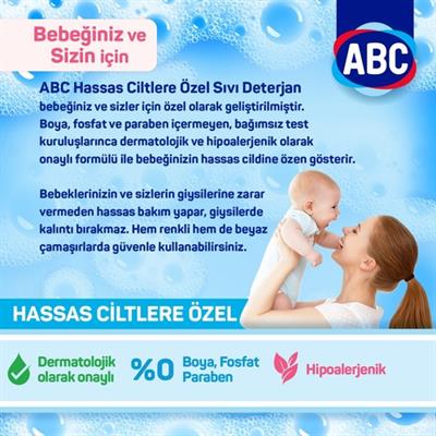 Abc Bebek Çamaşır Sıvı Deterjan 1500 Lt