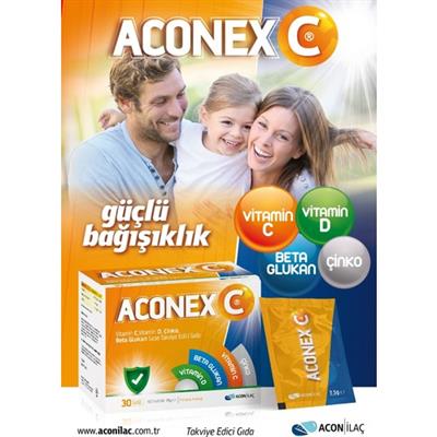 Acon İlaç Aconex C Beta Glucan+Cinko+C Vitamini+D Vitamini