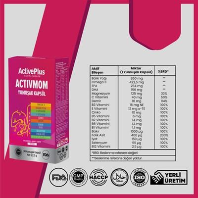 Active plus Activmom 30 Kapsül
